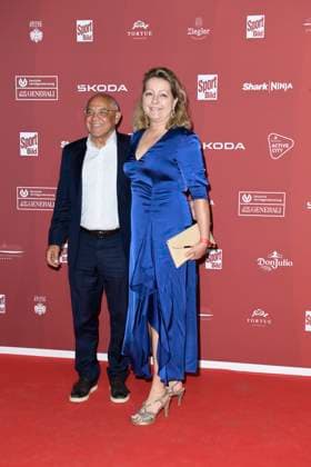 Felix Magath with wife Nicola Yvonne Jorde on arrival at the SPORT BILD Award ceremony on 26 08 2024 at the Fischauktionshalle in Hamburg
