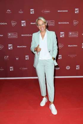 Friederike Kromp, head coach of the U20 womens team, arriving at the SPORT BILD Award ceremony on 26 August 2024 at the Fischauktionshalle in Hamburg