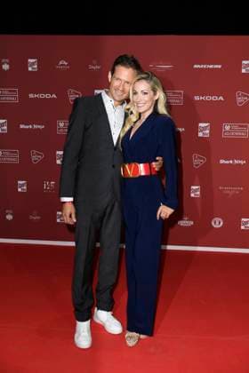 Andrea Kaiser with husband Sebastien Ogier on arrival at the SPORT BILD Award ceremony on 26 08 2024 at the Fischauktionshalle in Hamburg