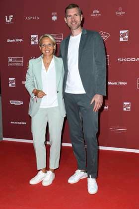 Friederike Kromp and Per Mertesacker at the Sport Bild Award ceremony on 26 August 2024 in Hamburg Sport Bild Award 2024 ceremony in Hamburg