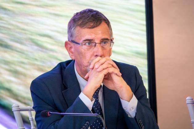Paolo Pilotto (Mayor of Monza) during Formula 1 - Pirelli Gran Premio d Italia 2024 - Conferenza Stampa, Formula 1 Championship in Monza, Italy, August 27 2024  Copyright: xLucaxRossini IPAxSportx xipa-agex xx IPA_49108350 IPA_Agency_IPA49108350