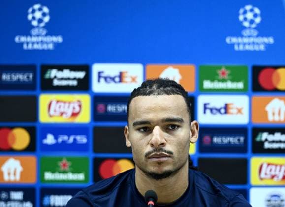 Dinamo Zagreb press conference, PK, Pressekonferenz Mmaee of Dinamo Zagreb speaks during a press conference ahead UEFA Champions league Play-offs 2nd leg match between Qarabag and Dinamo Zagreb at Tofiq Bahramov Republican Stadium in Baku, Azerbaijan on August 27, 2024.  MarkoxLukunic PIXSELL