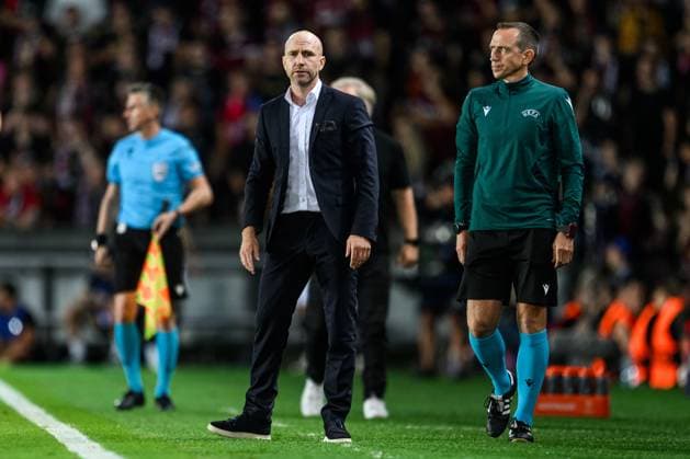 240827 Head coach Henrik Rydström of Malmö FF during the UEFA Champions League football match between Sparta Prague and Malmö FF on August 27, 2024 in Prague Photo Mathilda Ahlberg BILDBYRAN kod MA MA0710 fotboll football soccer fotball champions league sparta prag malmö ff bbeng depp  Copyright: MATHILDAxAHLBERG BB240827MA108