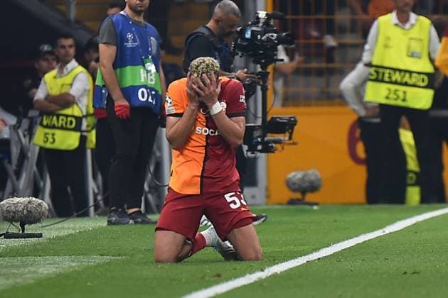 Baris Alper Yilmaz of Galatasaray during the UEFA Champions League Play-Offs Second Leg match between Galatasaray and Young Boys at Rams Park Stadium in Istanbul , Turkey on August 27 , 2024. ( Photo by Seskimphoto ) Galatasaray v Young Boys - UEFA Champions League Play-Offs Second Leg 