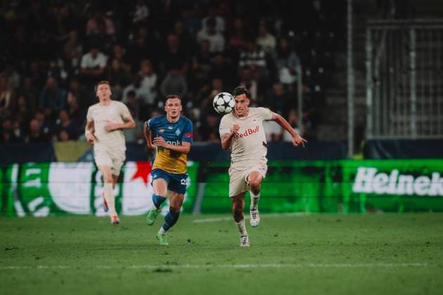 UEFA Champions League Play Off : FC Salzburg-Dynamo Kiew SALZBURG, AUSTRIA - AUGUST 27: Adam Daghim of FC Salzburg performs during the UEFA Champions League play off second leg match FC Salzburg vs Dynamo Kiew on August 27, 2024 in Salzburg, Austria. Copyright: xAndreasxSchaadx-xFCxRedxBullxSalx _AS13536