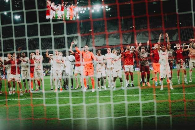 UEFA Champions League Play Off : FC Salzburg-Dynamo Kiew SALZBURG, AUSTRIA - AUGUST 27: Team of FC Salzburg performs during the UEFA Champions League play off second leg match FC Salzburg vs Dynamo Kiew on August 27, 2024 in Salzburg, Austria. Copyright: xAndreasxSchaadx-xFCxRedxBullxSalx AS3_8681