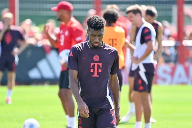 Departure Kingsley COMAN Bayern Muenchen , Action Training FC Bayern Muenchen on the training ground at Saebener Strasse on 28 08 2024 Soccer 1 Bundesliga,Season 2024 2025