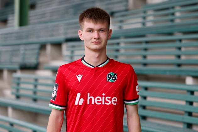 Kean Brandt, Hannover 96 II U23 U 23, portrait appointment season 2024 2025 3 Liga Copyright Hannover 96 Lars Kaletta Fussball GER portrait introduction presentation press appointment headshot headshots xptt Poolfoto Hannover 96 Lars Kaletta ,EDITORIAL USE ONLY
