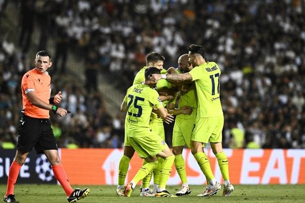 Qarabag v GNK Dinamo Zagreb - UEFA Champions Qualifying Play-Off: Second Leg BAKU, AZERBAIJAN - AUGUST 28: Marko Pjaca of Dinamo Zagreb celebrate with his teammates after scoring during the UEFA Champions Qualifying Play-Off Second Leg match between Qarabag and GNK Dinamo Zagreb at Tofiq Bahramov Stadium on August 28, 2024 in Baku, Azerbaijan.  MarkoxLukunic PIXSELL