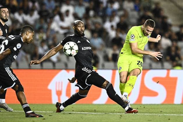 Qarabag v GNK Dinamo Zagreb - UEFA Champions Qualifying Play-Off: Second Leg BAKU, AZERBAIJAN - AUGUST 28: Marko Pjaca of Dinamo Zagreb shots a goal during the UEFA Champions Qualifying Play-Off Second Leg match between Qarabag and GNK Dinamo Zagreb at Tofiq Bahramov Stadium on August 28, 2024 in Baku, Azerbaijan.  MarkoxLukunic PIXSELL