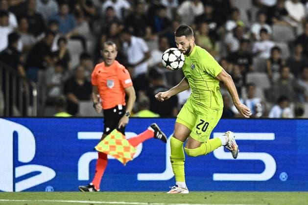 Qarabag v GNK Dinamo Zagreb - UEFA Champions Qualifying Play-Off: Second Leg BAKU, AZERBAIJAN - AUGUST 28: Marko Pjaca of Dinamo Zagreb in action during the UEFA Champions Qualifying Play-Off Second Leg match between Qarabag and GNK Dinamo Zagreb at Tofiq Bahramov Stadium on August 28, 2024 in Baku, Azerbaijan.  MarkoxLukunic PIXSELL