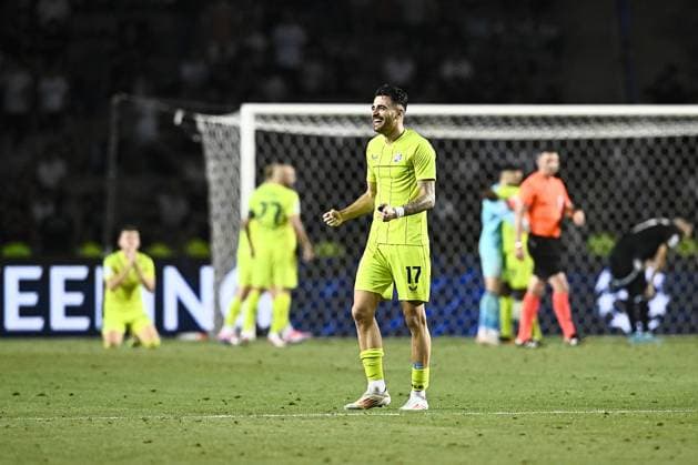 Qarabag v GNK Dinamo Zagreb - UEFA Champions Qualifying Play-Off: Second Leg BAKU, AZERBAIJAN - AUGUST 28: Sandro Kulenovic of Dinamo Zagreb reacts after the UEFA Champions Qualifying Play-Off Second Leg match between Qarabag and GNK Dinamo Zagreb at Tofiq Bahramov Stadium on August 28, 2024 in Baku, Azerbaijan.  MarkoxLukunic PIXSELL