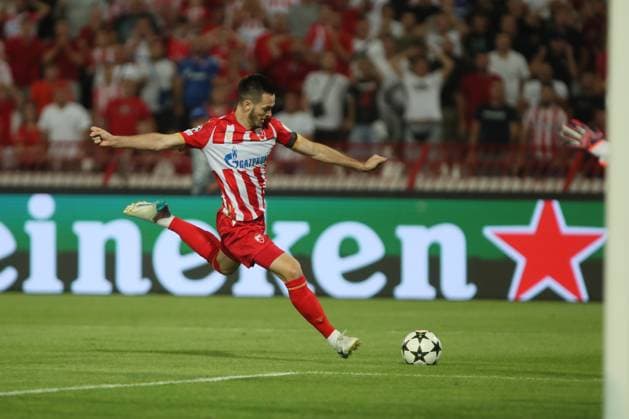 CRVENA ZVEZDA vs BODE GLIMT MIRKO IVANIC, Red Star football player at the UEFA Champions League qualification match against Bodo Glimt at the Rajko Mitic Stadium, Belgrade 28.08.2024. Ivica Veselinov MN PRESS Football, Champions League, Red Star, Bodo Glimt, Qualifications Belgrade Stadion Rajko Mitic Serbia Copyright: xIvicaxVeselinovx xMNxPressx