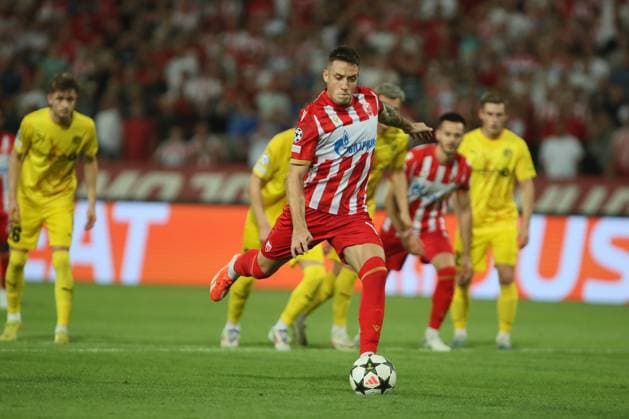 CRVENA ZVEZDA vs BODE GLIMT BRUNO DUARTE DA SILVA, Red Star football player at the UEFA Champions League qualification match against Bodo Glimt at the Rajko Mitic Stadium, Belgrade 28.08.2024. Ivica Veselinov MN PRESS Football, Champions League, Red Star, Bodo Glimt, Qualifications Belgrade Stadion Rajko Mitic Serbia Copyright: xIvicaxVeselinovx xMNxPressx