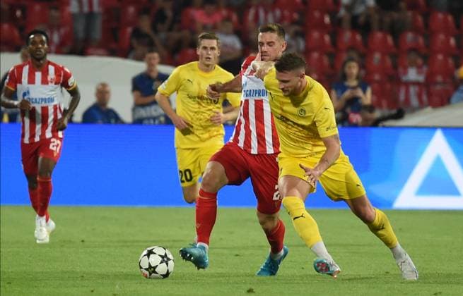 CRVENA ZVEZDA vs BODE GLIMT TIMI MAX ELSNIK Red Star football player at the UEFA Champions League qualification match against Bodo Glimt at the Rajko Mitic Stadium, Belgrade 28.08.2024. Nebojsa Parausic MN PRESS Football, Champions League, Red Star, Bodo Glimt, Qualifications Belgrade Stadion Rajko Mitic Serbia Copyright: xIvicaxVeselinovx xMNxPressx