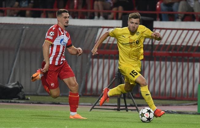 CRVENA ZVEZDA vs BODE GLIMT FREDRIK ANDRE BJORKAN Bodo Glimt football player at the UEFA Champions League qualification match against Red Star at the Rajko Mitic Stadium, Belgrade 28.08.2024. Nebojsa Parausic MN PRESS Football, Champions League, Red Star, Bodo Glimt, Qualifications Belgrade Stadion Rajko Mitic Serbia Copyright: xIvicaxVeselinovx xMNxPressx