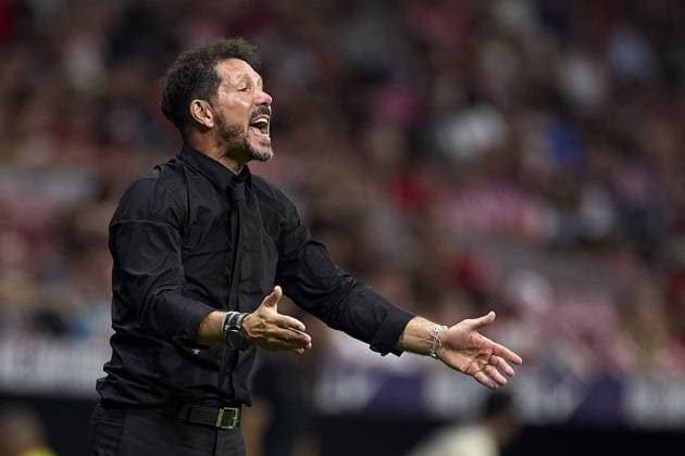 Diego Pablo Simeone head coach of Atletico de Madrid reacts during the LaLiga EA Sports match between Atletico de Madrid and RCD Espanyol at Cívitas Metropolitano on August 28, 2024 in Madrid, Spain. (Photo by: LGM Panoramic) Football : Atletico de Madrid vs RCD Espanyol - la liga EA - 28 08 2024 LGM Panoramic 