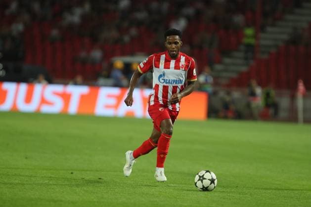 CRVENA ZVEZDA vs BODE GLIMT JOSE LUIS RODRIGUEZ FRANCIS PUMA, Red Star football player at the UEFA Champions League qualification match against Bodo Glimt at the Rajko Mitic Stadium, Belgrade 28.08.2024. Ivica Veselinov MN PRESS Football, Champions League, Red Star, Bodo Glimt, Qualifications Belgrade Stadion Rajko Mitic Serbia Copyright: xIvicaxVeselinovx xMNxPressx