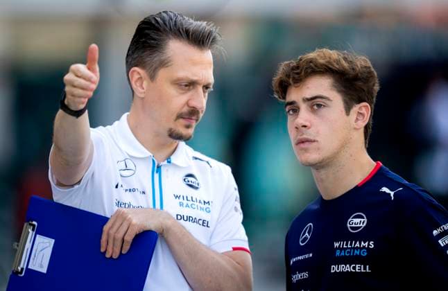 Sport Themen der Woche KW35 Sport Bilder des Tages MONZA - Franco Colapinto (Williams) on the Autodromo Nazionale Monza circuit in the run-up to the Italian Grand Prix. ANP SANDER KONING xVIxANPxSportx xxANPxIVx 507007586 originalFilename: 507007586.jpg