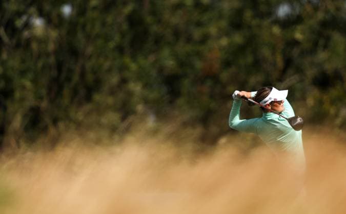 2024 KPMG Women s Irish Open, Carton House, Kildare 29 8 2024 Olivia Mehaffey tees off on the 4th Olivia Mehaffey tees off on the 4th 29 8 2024  Copyright: x INPHO BenxBradyx BB4_8428