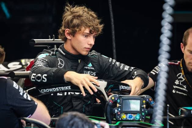 KIMI ANTONELLI Andrea (ita), Junior Driver of Mercedes AMG F1 Team, portrait, during the Formula 1 Pirelli Gran Premio d’Italia 2024, Italian Grand Prix 2024, 16th round of the 2024 Formula One World Championship, WM, Weltmeisterschaft from August 30 to September 1, 2024 on the Autodromo Nazionale Monza, in Monza, Italy - F1 - ITALIAN GRAND PRIX 2024 DPPI Panoramic 240829_R16_ITALIA_DP_FG0O1222