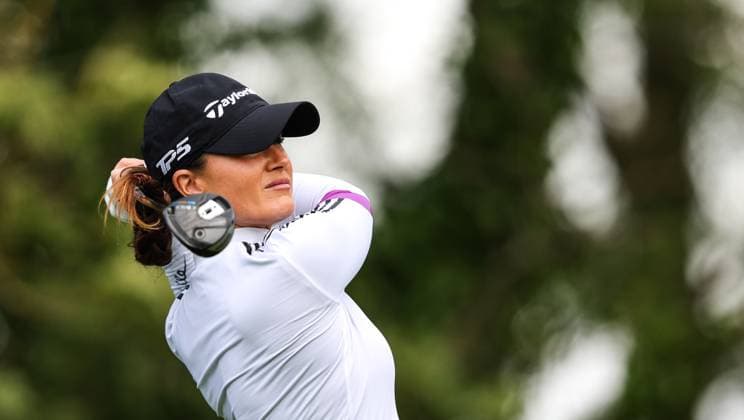 2024 KPMG Women s Irish Open, Carton House, Kildare 29 8 2024 Annabel Dimmock tees off on the 3rd Annabel Dimmock tees off on the 3rd 29 8 2024  Copyright: x INPHO BenxBradyx BB4_8745