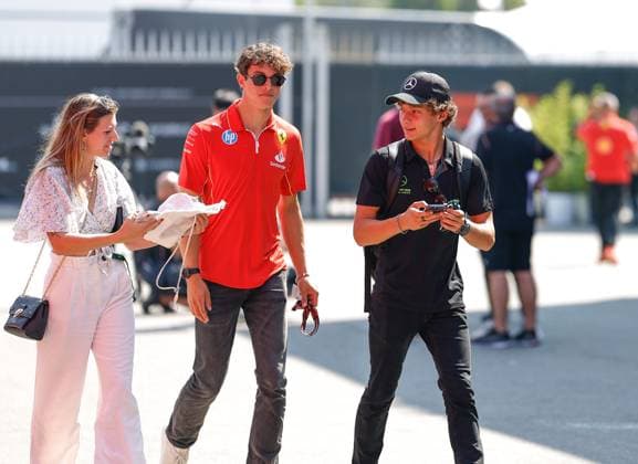 Oliver Bearman GBR, Scuderia Ferrari HP , 12 Andrea Kimi Antonelli ITA, Mercedes AMG Petronas F1 Team , F1 Grand Prix of Italy at Autodromo Nazionale Monza on August 29, 2024 in Monza, Italy Photo by HOCH ZWEI Monza Italy