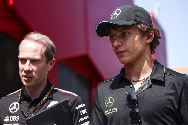 KIMI ANTONELLI Andrea (ita), Junior Driver of Mercedes AMG F1 Team, portrait during the Formula 1 Pirelli Gran Premio d’Italia 2024, Italian Grand Prix 2024, 16th round of the 2024 Formula One World Championship, WM, Weltmeisterschaft from August 30 to September 1, 2024 on the Autodromo Nazionale Monza, in Monza, Italy - F1 - ITALIAN GRAND PRIX 2024 DPPI Panoramic  240829_R16_ITALIA_DP_EA021416