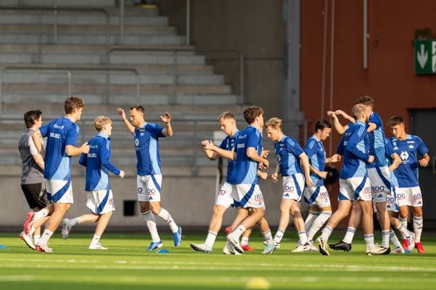 240829 Players of Molde during warmup ahead off the UEFA Europa League playoff between Elfsborg and Molde on August 29, 2024 in Boras Photo Jörgen Jarnberger BILDBYRAN COP 112 JJ0394 fotboll football soccer fotball uefa europa league playoff elfsborg molde bbeng  Copyright: JÖRGENxJARNBERGER BB240829JJ003