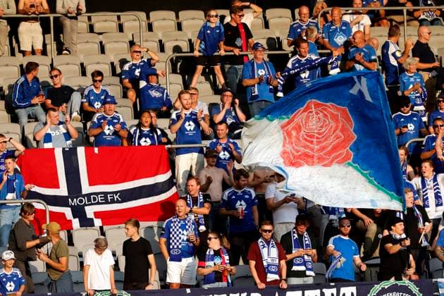 BORAS, SWEDEN 20240829 Molde supporters during Thursdays Europa League qualifier between IF Elfsborg and Molde FK at Boras Arena BORAS SWEDEN x9200x  Copyright: xAdamxIhse TTx KVAL EUROPA LEAUE ELFSBORG-MOLDE