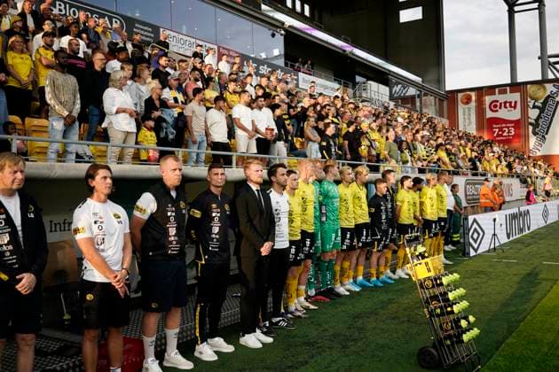 BORAS, SWEDEN 20240829 Moment of silence for Sven Göran Svennis Eriksson before Thursdays Europa League qualifier between IF Elfsborg and Molde FK at Boras Arena BORAS SWEDEN x9200x  Copyright: xAdamxIhse TTx KVAL EUROPA LEAUE ELFSBORG-MOLDE