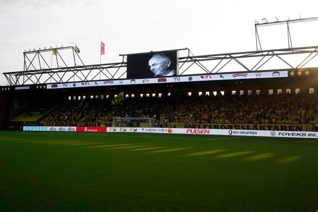 BORAS, SWEDEN 20240829 Moment of silence for Sven Göran Svennis Eriksson before Thursdays Europa League qualifier between IF Elfsborg and Molde FK at Boras Arena BORAS SWEDEN x9200x  Copyright: xAdamxIhse TTx KVAL EUROPA LEAUE ELFSBORG-MOLDE