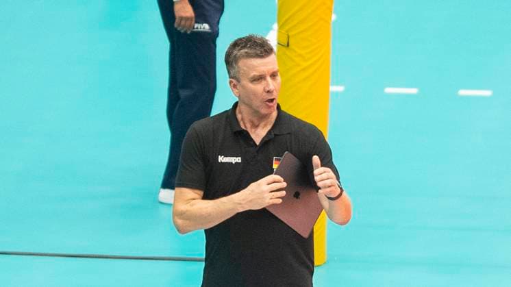 29 08 2024, Volleyball, Qualification for the European Championship 2026, CEV EuroVolley 2026 Qualifier,Women, 2 Matchday, Germany Finland Coach Alexander Waibl Germany Schwerin Palmberg Arena Mecklenburg-Vorpommern Germany