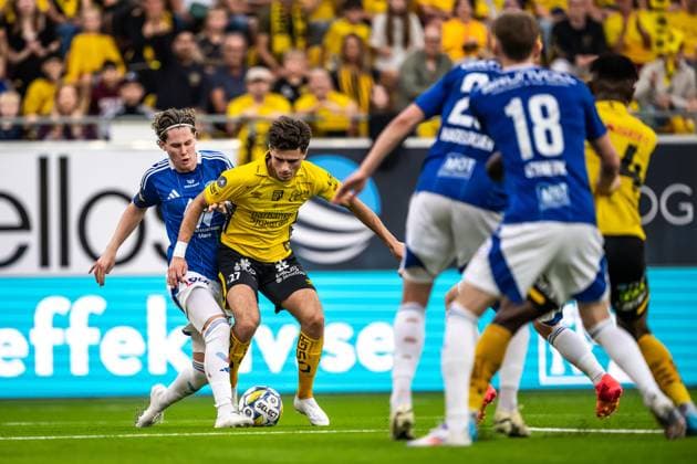 240829 Besfort Zeneli of Elfsborg and Mathias Fjortoft Lovik of Molde during the UEFA Europa League playoff between Elfsborg and Molde on August 29, 2024 in Boras Photo Jörgen Jarnberger BILDBYRAN COP 112 JJ0394 fotboll football soccer fotball uefa europa league playoff elfsborg molde bbeng  Copyright: JÖRGENxJARNBERGER BB240829JJ020