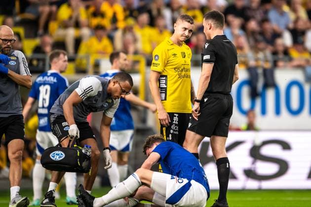 240829 Sebastian Holmen of Elfsborg during the UEFA Europa League playoff between Elfsborg and Molde on August 29, 2024 in Boras Photo Jörgen Jarnberger BILDBYRAN COP 112 JJ0394 fotboll football soccer fotball uefa europa league playoff elfsborg molde bbeng  Copyright: JÖRGENxJARNBERGER BB240829JJ021