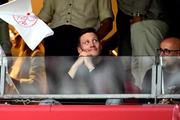 AMSTERDAM - Wout Weghorst of Ajax in the stands during the UEFA Europa League play-offs match between Ajax and Jagiellonia Bialystok in the Johan Cruijff ArenA on August 29, 2024 in Amsterdam. ANP OLAF KRAAK UEFA Europa League Play-Offs Second Leg 2024 25 xVIxANPxSportx xxANPxIVx 507046945 originalFilename: 507046945.jpg