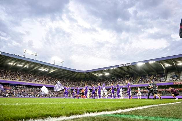 RSC Anderlecht v FC Dinamo Minsk - UEFA Europa League Play-off ANDERLECHT, BELGIUM - AUGUST 29 : players on the pitch during the UEFA Europa League Qualifiers Play-off 2nd leg match between RSC Anderlecht and FC Dinamo Minsk on August 29, 2024 in Anderlecht, Belgium, 29 08 2024 Anderlecht Belgium  Copyright: xSesx