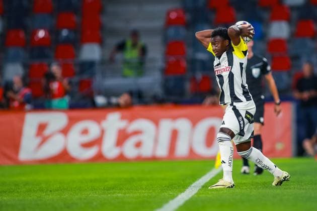 SOCCER - UEFA EL, Bucharest vs LASK BUCHAREST,ROMANIA,29.AUG.24 - SOCCER - UEFA Europa League, qualification, FCSB Bucharest vs Linzer ASK. Image shows George Bello (LASK).  GEPAxpictures xManuelxBinder