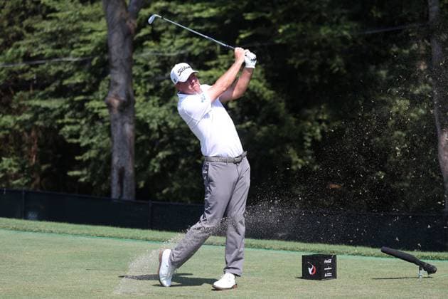 ATLANTA, GA - AUGUST 29: Tom Hoge (USA) during the opening round of the 2024 Tour Championship at on August 29, 2024 at East Lake Golf Club in Atlanta, Georgia. (Photo by Michael Wade Icon Sportswire) GOLF: AUG 29 PGA, Golf Herren FedExCup Playoffs - TOUR Championship EDITORIAL USE ONLY Icon08292411