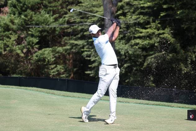 ATLANTA, GA - AUGUST 29: Aaron Rai (ENG) during the opening round of the 2024 Tour Championship at on August 29, 2024 at East Lake Golf Club in Atlanta, Georgia. (Photo by Michael Wade Icon Sportswire) GOLF: AUG 29 PGA, Golf Herren FedExCup Playoffs - TOUR Championship EDITORIAL USE ONLY Icon08292412