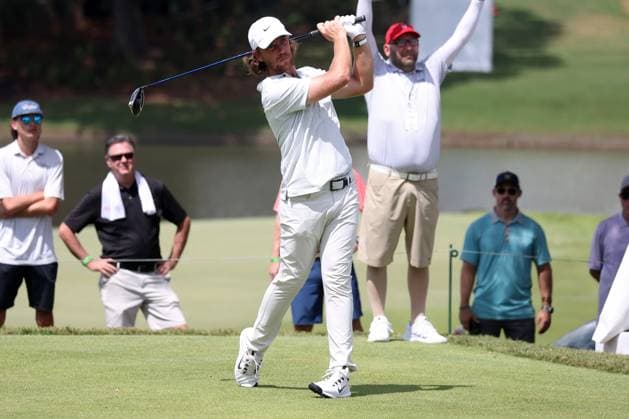 ATLANTA, GA - AUGUST 29: Tommy Fleetwood (ENG) during the opening round of the 2024 Tour Championship at on August 29, 2024 at East Lake Golf Club in Atlanta, Georgia. (Photo by Michael Wade Icon Sportswire) GOLF: AUG 29 PGA, Golf Herren FedExCup Playoffs - TOUR Championship EDITORIAL USE ONLY Icon08292427