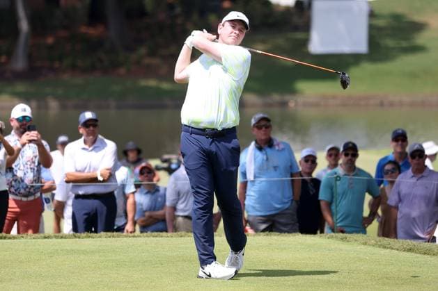 ATLANTA, GA - AUGUST 29: Robert MacIntyre during the opening round of the 2024 Tour Championship at on August 29, 2024 at East Lake Golf Club in Atlanta, Georgia. (Photo by Michael Wade Icon Sportswire) GOLF: AUG 29 PGA, Golf Herren FedExCup Playoffs - TOUR Championship EDITORIAL USE ONLY Icon08292430