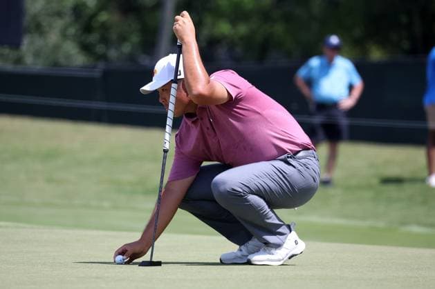 ATLANTA, GA - AUGUST 29: Byeong Hun An (KOR) during the opening round of the 2024 Tour Championship at on August 29, 2024 at East Lake Golf Club in Atlanta, Georgia. (Photo by Michael Wade Icon Sportswire) GOLF: AUG 29 PGA, Golf Herren FedExCup Playoffs - TOUR Championship EDITORIAL USE ONLY Icon08292435