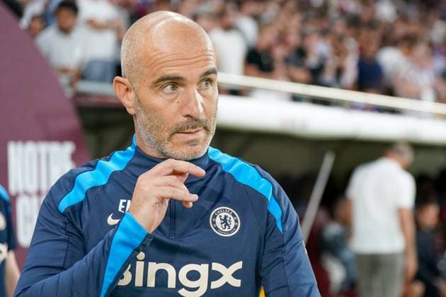Soccer UEFA Conference League Qualification 2024 2025, Play offs Servette FC Geneva SUI vs FC Chelsea London Eng Stade de Geneve Geneva , Switzerland Coach Enzo Maresca Chelsea London Geneva Stade de Geneve Switzerland Copyright: xJOERANxSTEINSIEKx