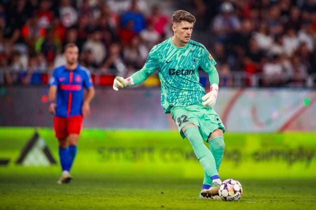 SOCCER - UEFA EL, Bucharest vs LASK BUCHAREST,ROMANIA,29.AUG.24 - SOCCER - UEFA Europa League, qualification, FCSB Bucharest vs Linzer ASK. Image shows Stefan Tarnoavanu (Bukarest).  GEPAxpictures xManuelxBinder