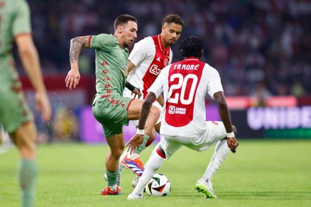 AMSTERDAM, 29-08-2024 , JohanCruyff Arena, Europa League Play Offs, season 2024 2025, Ajax- Jagiellonia Bialystok. Jagiellonia Bialystok player Darko Churlinov Ajax - Jagiellonia Bialystok  x26143898x Copyright: