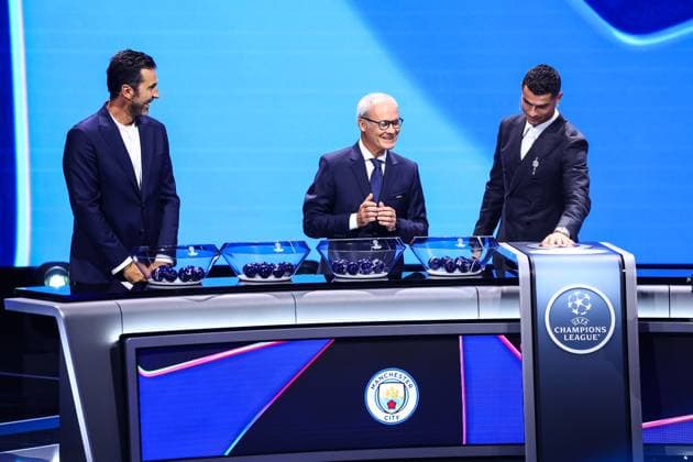 29th of August 2024 - UEFA CHAMPIONS LEAGUE KICK OFF 2024 2025 - DRAW LOTTERY WITH AI - FORUM GRIMALDI ronaldo (cristiano) activates the AI for the first time in Champions League draw Lottery on the sight of buffon (gianluigi) MONACO MONACO Copyright: xSPORTPIXPRESSx xFREDxPORCUx