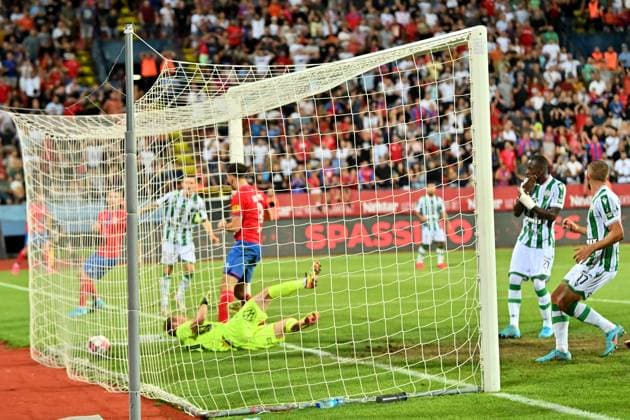 Banja Luka, Bosnia and Herzegovina, 29th August 2024: Srdjan Grahovac of Borac Banja Luka score during the UEFA Europa League Play-Offs round, 2nd leg football match between Borac Banja Luka (Bosnia and Herzegovina) and Ferencvaros (Hungary) at Gradski Stadion Banja Luka, Banja Luka, BiH. (Igor Kupljenik SPP) Copyright: xIgorxKupljenikx xSPPx spp-en-IgKuSp-IK0_4371