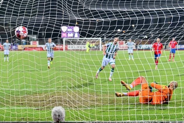 Banja Luka, Bosnia and Herzegovina, 29th August 2024: Barnabas Varga of Ferencvaros score penalty during the UEFA Europa League Play-Offs round, 2nd leg football match between Borac Banja Luka (Bosnia and Herzegovina) and Ferencvaros (Hungary) at Gradski Stadion Banja Luka, Banja Luka, BiH. (Igor Kupljenik SPP) Copyright: xIgorxKupljenikx xSPPx spp-en-IgKuSp-IK0_4389