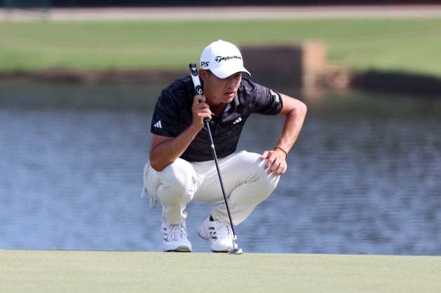ATLANTA, GA - AUGUST 29: Colin Morikawa (USA) during the opening round of the 2024 Tour Championship at on August 29, 2024 at East Lake Golf Club in Atlanta, Georgia. (Photo by Michael Wade Icon Sportswire) GOLF: AUG 29 PGA, Golf Herren FedExCup Playoffs - TOUR Championship EDITORIAL USE ONLY Icon08292489